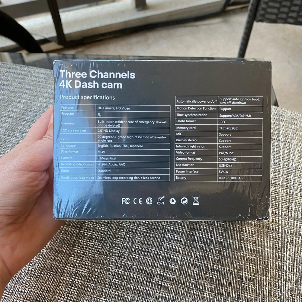 Prilotte 4K Dash Cam with Three Channels